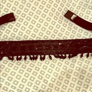 Black beaded belt